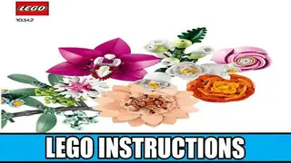 LEGO Botanicals 10342 Pretty Pink Flower Bouquet building instructions