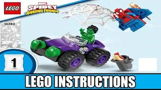 LEGO Marvel 10782 Hulk vs. Rhino Truck Showdown building instructions