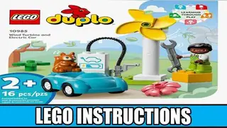 LEGO DUPLO 10985 Wind Turbine and Electric Car building instructions