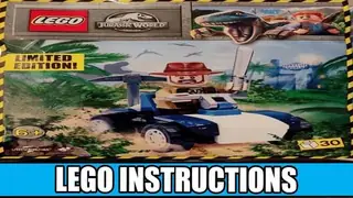 LEGO Jurassic World 122116 Sinjin Prescott and buggy building instructions