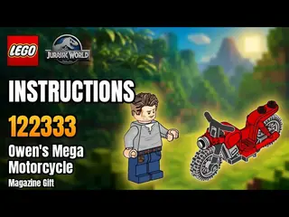 LEGO Jurassic World 122333 Owen with Motorcycle building instructions