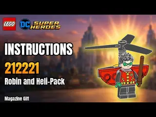 LEGO 212221 DC Comics Super Heroes - Robin and Heli-Pack - Magazine Gift building instructions