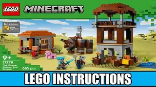 LEGO Minecraft 21278 The Pillager Outpost and Ravager building instructions