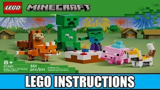 LEGO Minecraft 21281 Baby Pig's Birthday Celebration building instructions