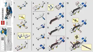 LEGO Technic 30736 White Seaplane building instructions