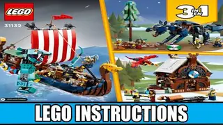 LEGO Creator 31132 Viking Ship and the Midgard Serpent building instructions