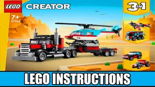 LEGO Creator 31146 Flatbed Truck with Helicopter building instructions