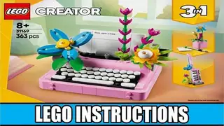 LEGO Creator 31169 Typewriter with Flowers building instructions