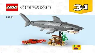 LEGO Creator 31381 Fierce Shark with a Treasure Chest building instructions