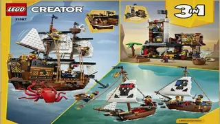 LEGO Creator 31387 Iconic Pirate Ship building instructions