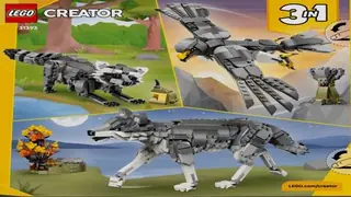LEGO Creator 31393 Forest Animals: Grey Wolf building instructions