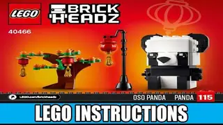 LEGO BrickHeadz 40466 Chinese New Year Pandas building instructions