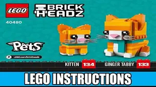 LEGO BrickHeadz 40480 Ginger Tabby building instructions