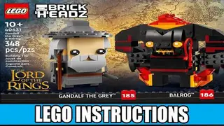 LEGO BrickHeadz 40631 Gandalf the Grey & Balrog building instructions