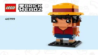LEGO BrickHeadz 40799 Monkey D. Luffy Figure building instructions
