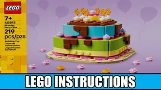 LEGO Seasonal 40815 Birthday Party Cake building instructions