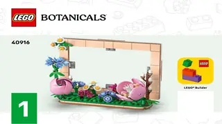 LEGO Botanicals 40916 Floral Picture Frame building instructions