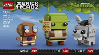 LEGO BrickHeadz 40923 Shrek, Donkey & Gingy Figures building instructions