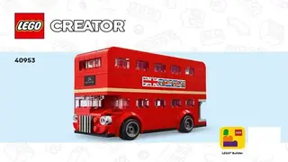 LEGO Creator 40953 London Bus building instructions