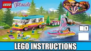 LEGO Friends 41681 Forest Camper Van and Sailboat building instructions
