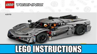 LEGO Technic 42173 Koenigsegg Jesko Absolut Grey Hypercar building instructions