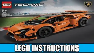 LEGO Technic 42196 Lamborghini Huracán Tecnica Orange building instructions