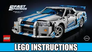 LEGO Technic 42210 2 Fast 2 Furious Nissan Skyline GT-R (R34) Car building instructions