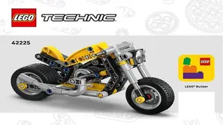 LEGO Technic 42225 Yellow Motorcycle building instructions
