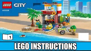 LEGO City 60328 Beach Lifeguard Station building instructions