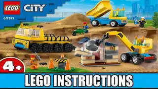 LEGO City 60391 Construction Trucks and Wrecking Ball Crane building instructions