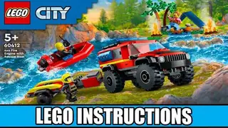 LEGO City 60412 4x4 Fire Truck with Rescue Boat building instructions