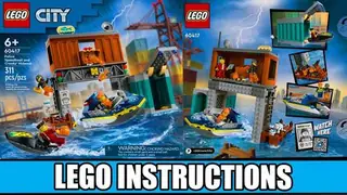 LEGO City 60417 Police Speedboat and Crooks' Hideout building instructions