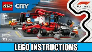 LEGO City 60443 F1 Pit Stop & Pit Crew with Ferrari Car building instructions