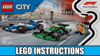 LEGO City 60474 F1 Grid with VCARB & Sauber Race Cars building instructions