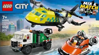 LEGO City 60505 Airplane, Service Truck & Hovercraft Remix building instructions