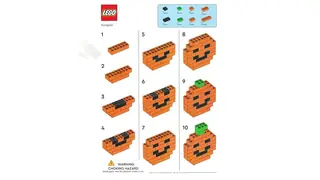 LEGO 6482524 Promotional - Pumpkin - LEGO Brand Stores (Make & Take) building instructions