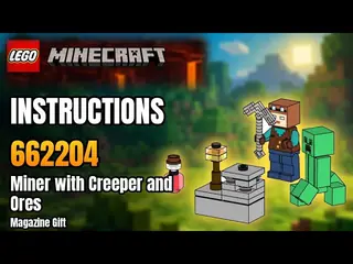 LEGO 662204 Minecraft - Miner with Creeper and Ores - Magazine Gift building instructions