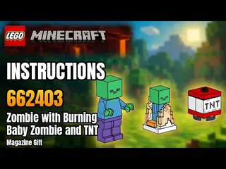 LEGO Minecraft 662403 Zombie with Burning Baby Zombie and TNT building instructions