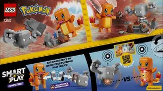 LEGO Pokémon 72157 Charmander and Geodude's Cavern Clash building instructions