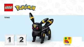 LEGO Pokémon 72165 Umbreon vs. Garchomp Championship Battle building instructions