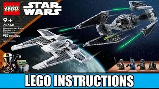 LEGO Star Wars 75348 Mandalorian Fang Fighter vs TIE Interceptor building instructions
