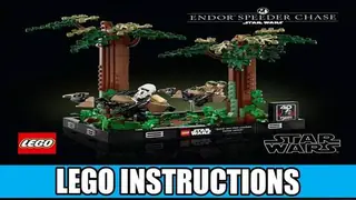 LEGO Star Wars 75353 Endor Speeder Chase Diorama building instructions