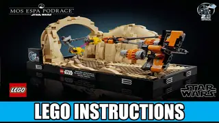 LEGO Star Wars 75380 Mos Espa Podrace Diorama building instructions