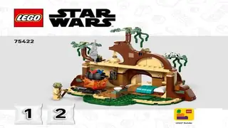 LEGO Star Wars 75422 Yoda's Hut and Jedi Training building instructions