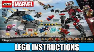 LEGO Marvel 76314 Captain America: Civil War Battle building instructions