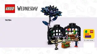 LEGO Wednesday 76784 Black Dahlia Flower building instructions