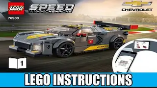 LEGO Speed Champions 76903 Chevrolet Corvette C8.R Race Car and 1968 Chevrolet Corvette building instructions