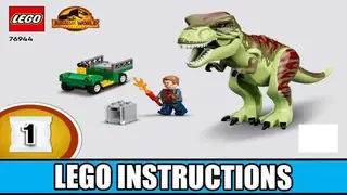 LEGO Jurassic World 76944 T. rex Dinosaur Breakout building instructions