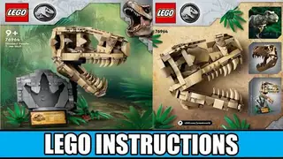 LEGO Jurassic World 76964 Dinosaur Fossils: T. rex Skull building instructions