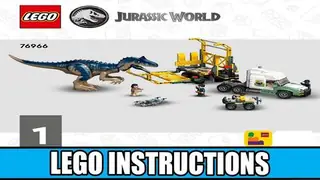LEGO Jurassic World 76966 Dinosaur Missions: Allosaurus Transport Truck building instructions